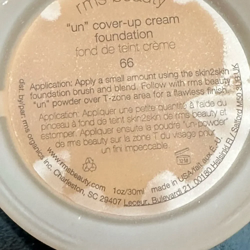 RMS Beauty 'Un' Cover-Up Cream Foundation - Cream 66 golden sienna